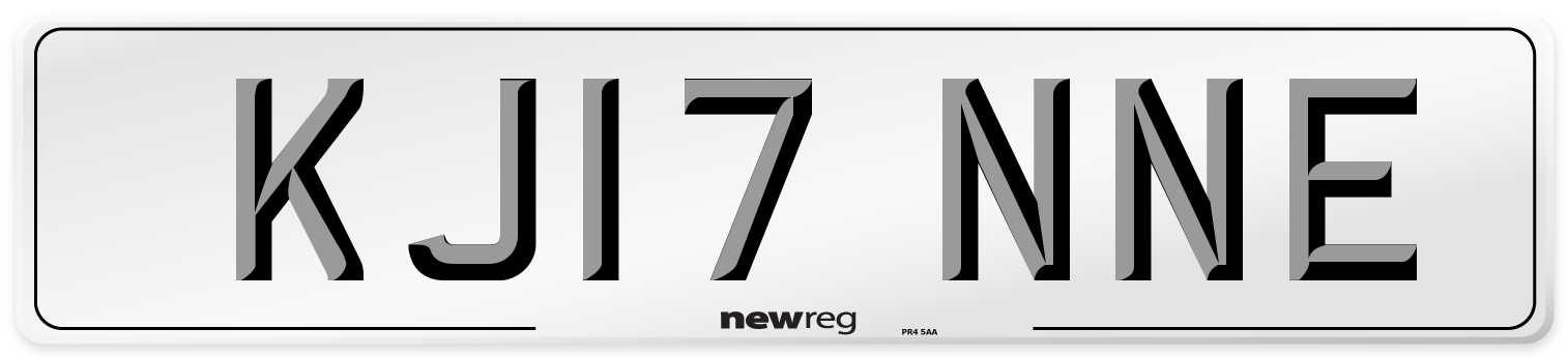 KJ17 NNE Number Plate from New Reg